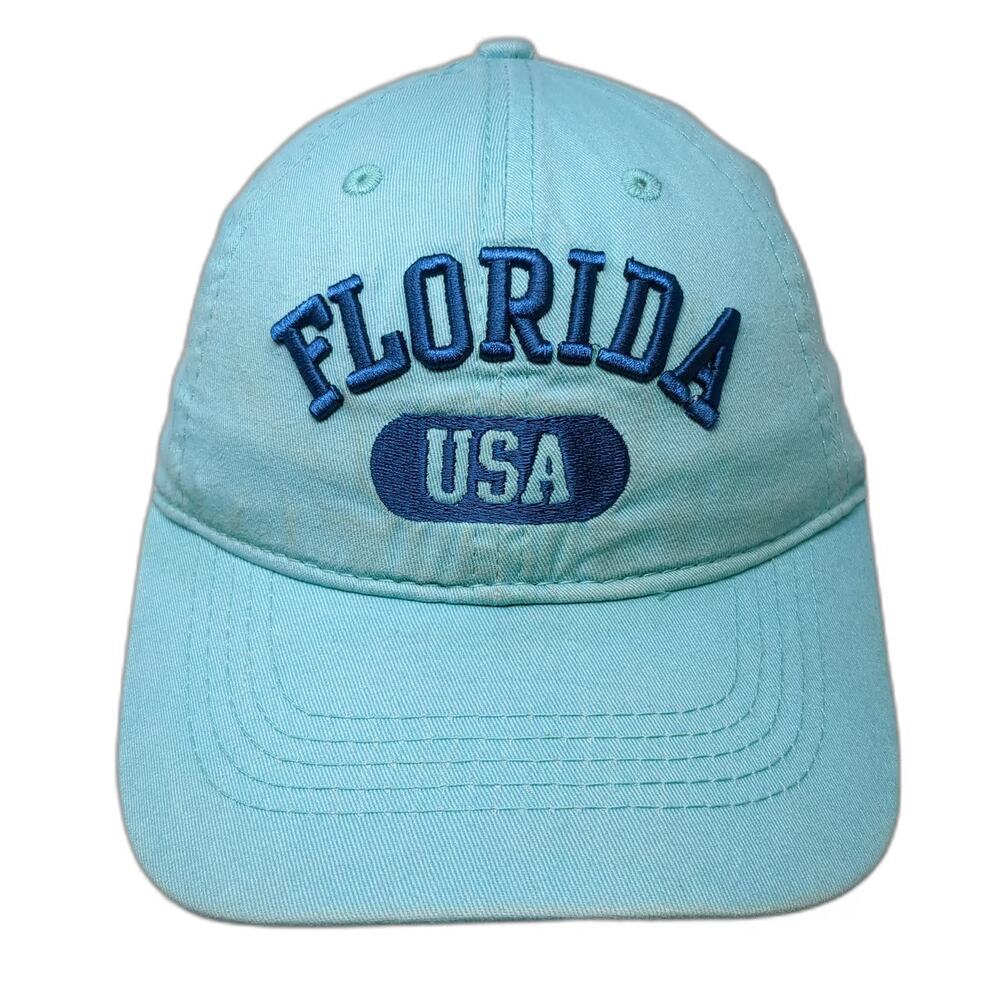 American Crown Baseball Cap Blue One Size Florida USA Strapback Embroidered Hat